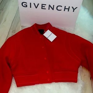 Authentic Givenchy Red Varsity Jacket! Size small.